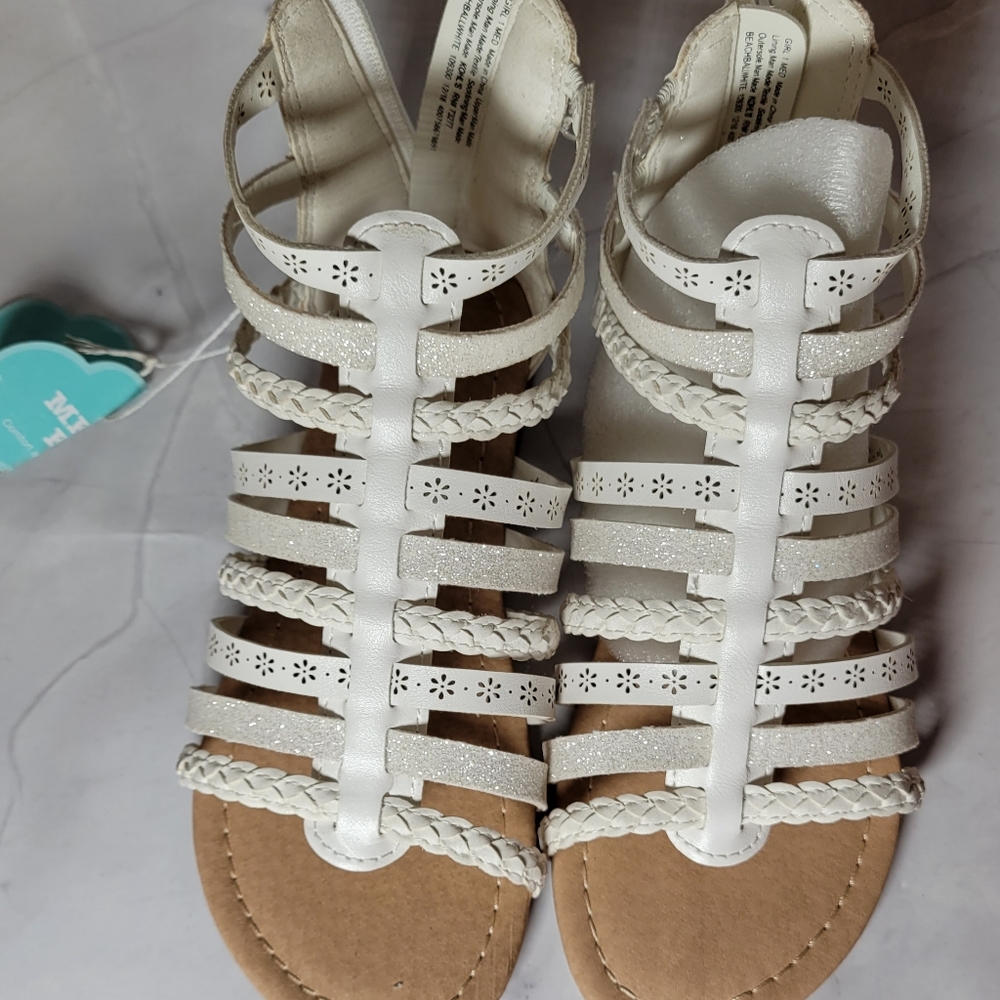 So Memory Foam Girls White sandal